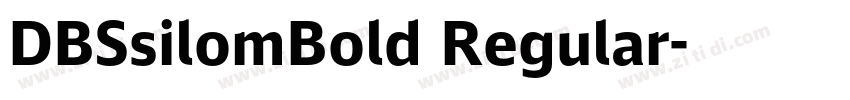 DBSsilomBold Regular字体转换